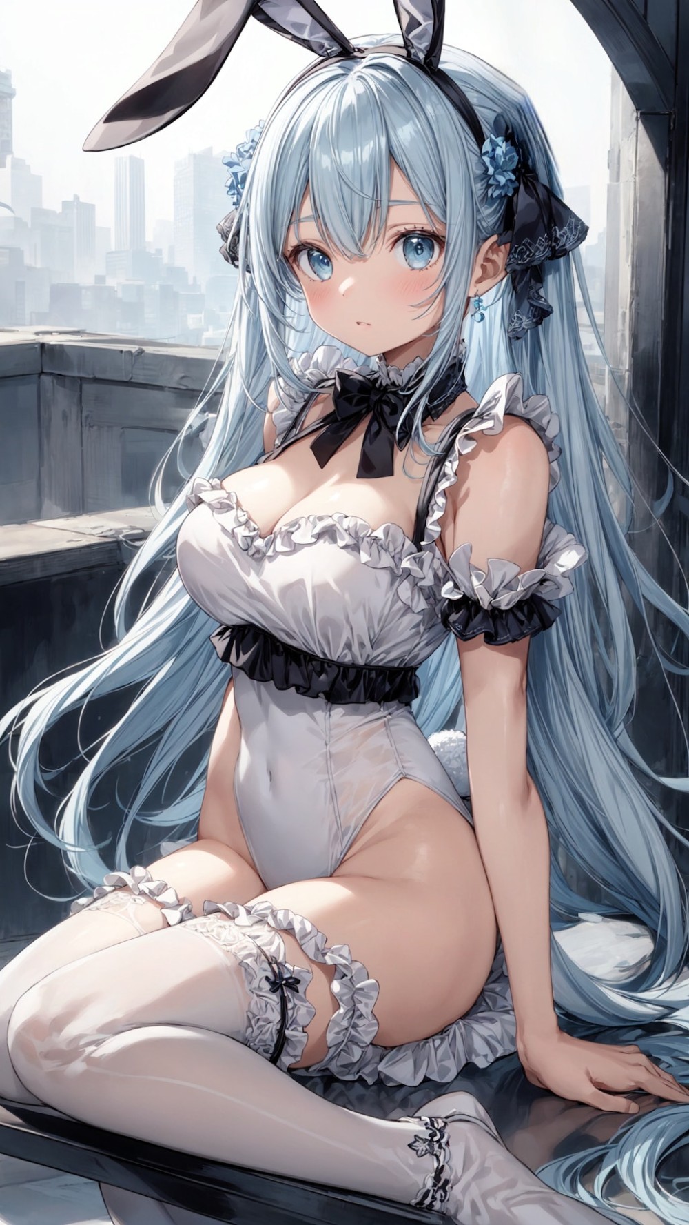 【AIイラスト】フリルが付いた服を着た女の子のAI画像まとめ【アニメ調】