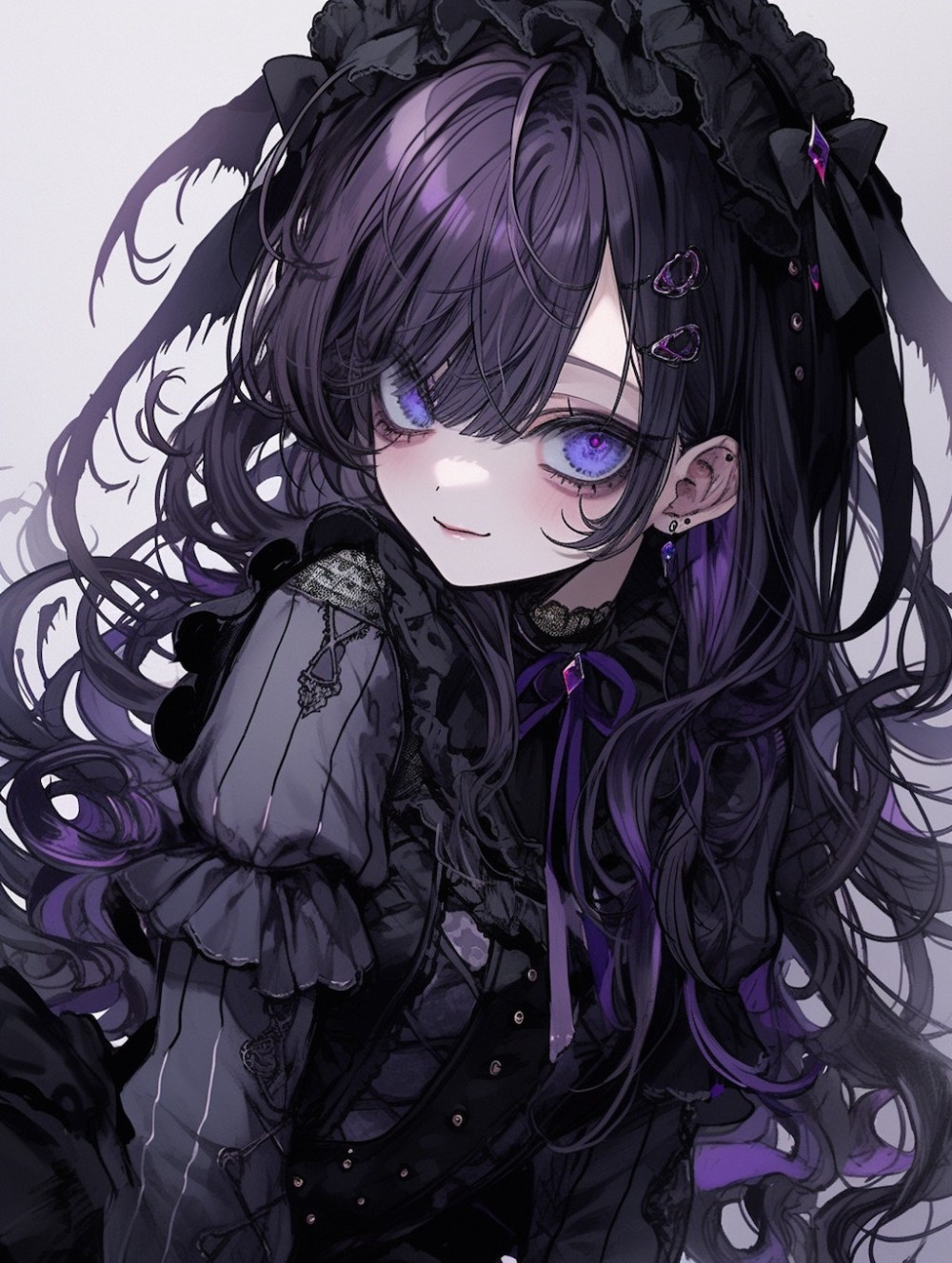 【AIイラスト】ゴスロリ服を着た女の子のAI画像まとめ【アニメ調】 Part 2