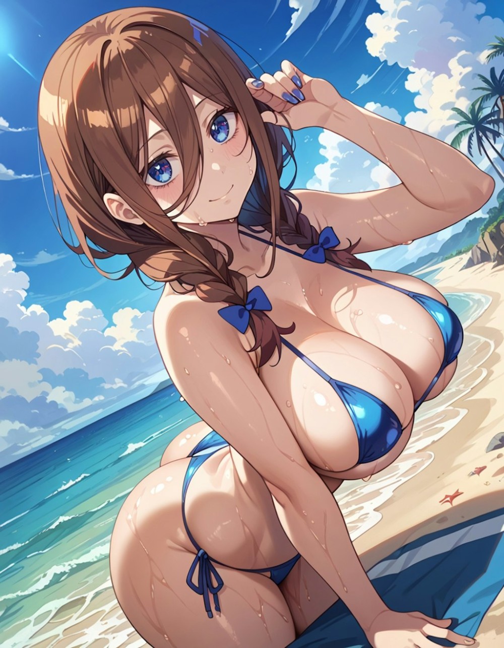 【AIイラスト】水着を着た女の子のAI画像まとめ【アニメ調】 Part 2