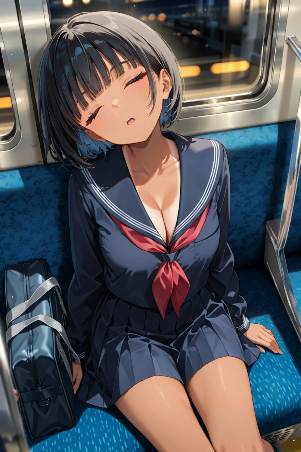 【AIイラスト】電車と女の子のAI画像まとめ【アニメ調】