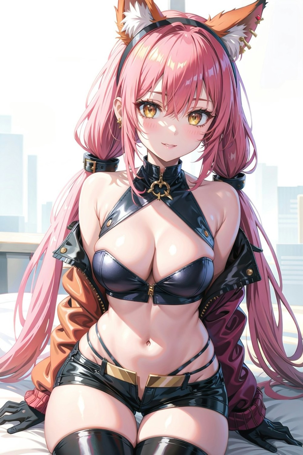 【AIイラスト】ピンク髪の女の子のAI画像まとめ【アニメ調】 Part 4