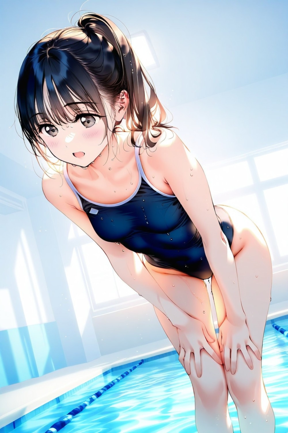 【AIイラスト】スクール水着（スク水）を着た女の子のAI画像まとめ【アニメ調】 Part 5