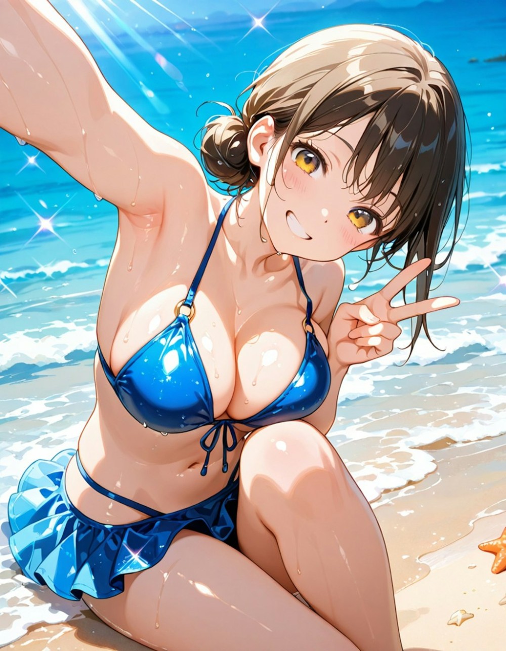 【AIイラスト】水着を着た女の子のAI画像まとめ【アニメ調】 Part 6